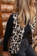 Abby – Leopard Sherpa Vest